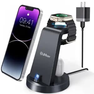 شارژر وایرلس 3 کاره DUMTERR مدل G628 مناسب آیفون