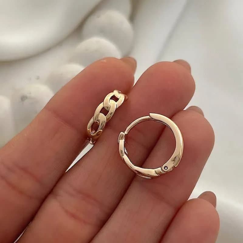 گوشواره حلقه‌ای کارتیه رنگ ثابت ژوپینگ کد 3523