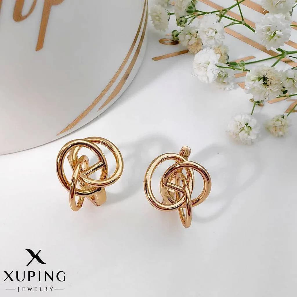 گوشواره ژوپینگ طرح حلقه ای هرمس رنگ ثابت کد 2318