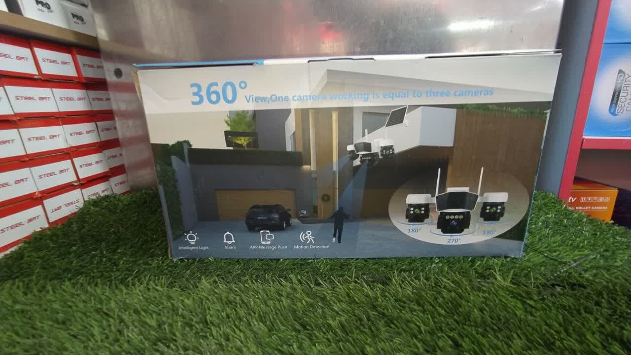 دوربین سیم کارتی سه لنز با پنل خورشیدی کد:0089 — تصویر ۲