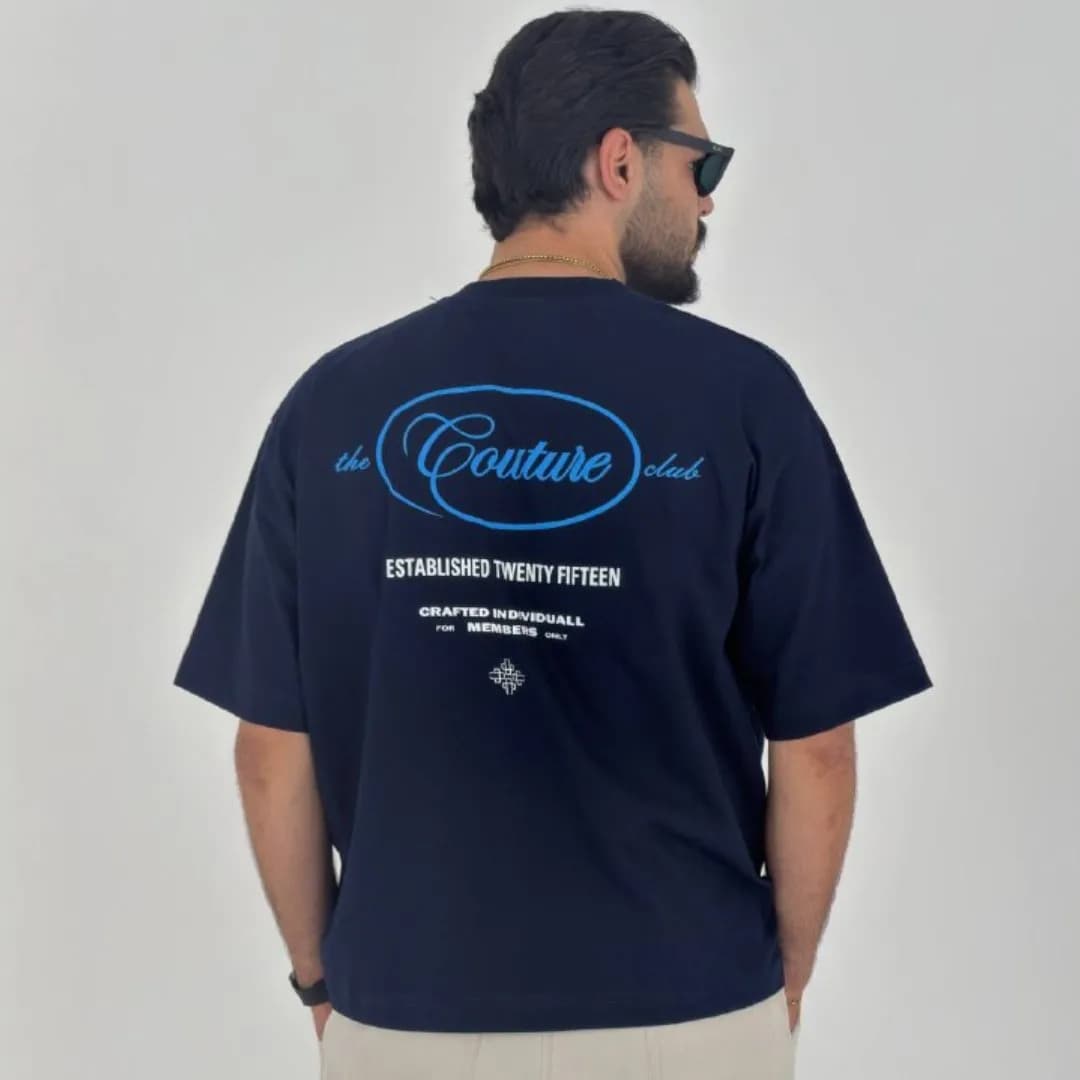 تیشرت باکسی طرح دار Couture مردانه TS-20 — تصویر ۶