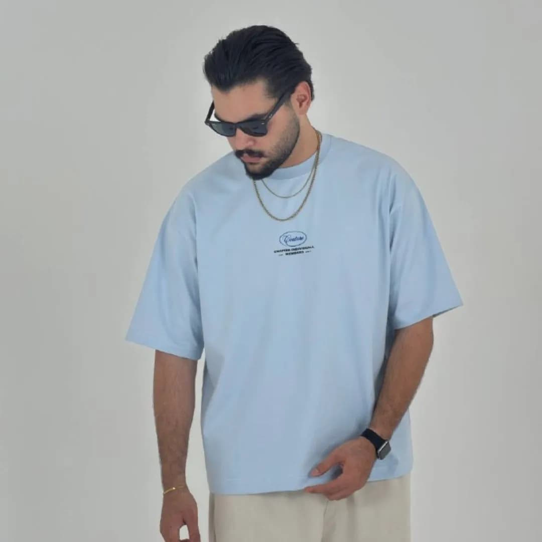 تیشرت باکسی طرح دار Couture مردانه TS-20 — تصویر ۳