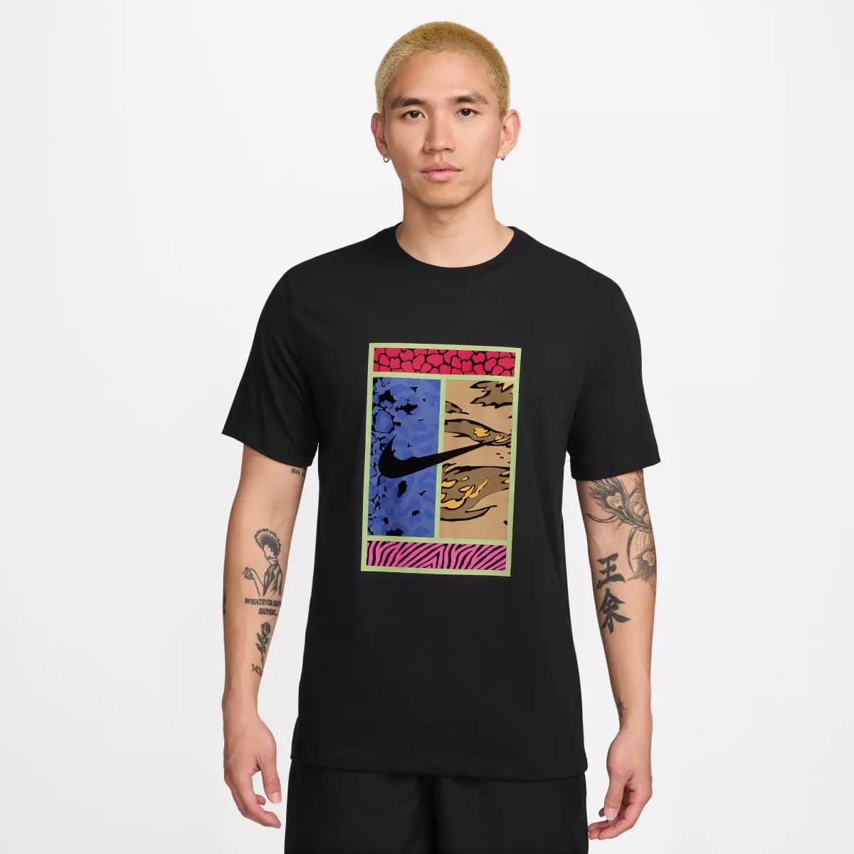 تیشرت مردانه نایکی مدل Nike Homme Coton Heritage Motif Animal Blanc — تصویر ۳