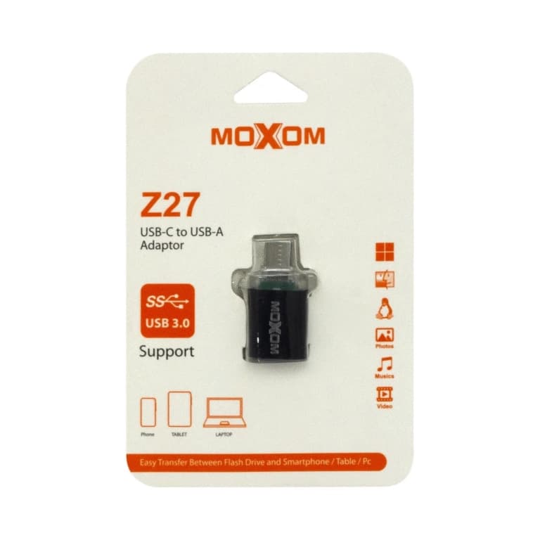 تبدیل OTG تایپ سی MOXOM مدل Z27 | مبدل USB 3.0 به Type-C — تصویر ۲