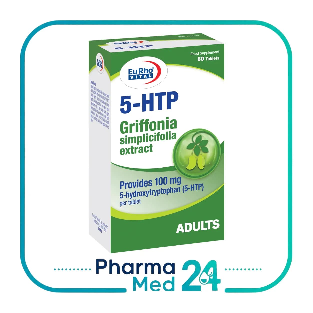 قرص HTP 5 بسته بندی 60 عددی (یوروویتال) — تصویر ۲