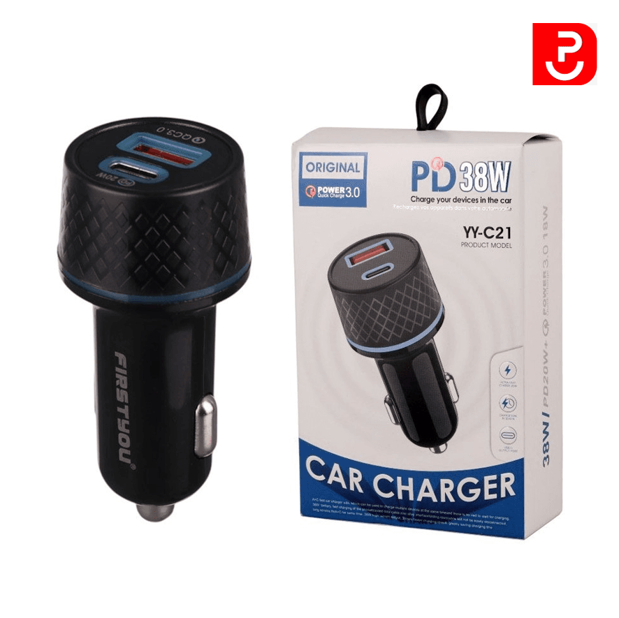 شارژر فندکی فست شارژ YY-C21 PD 3A 38W (پرداخت قسطی)