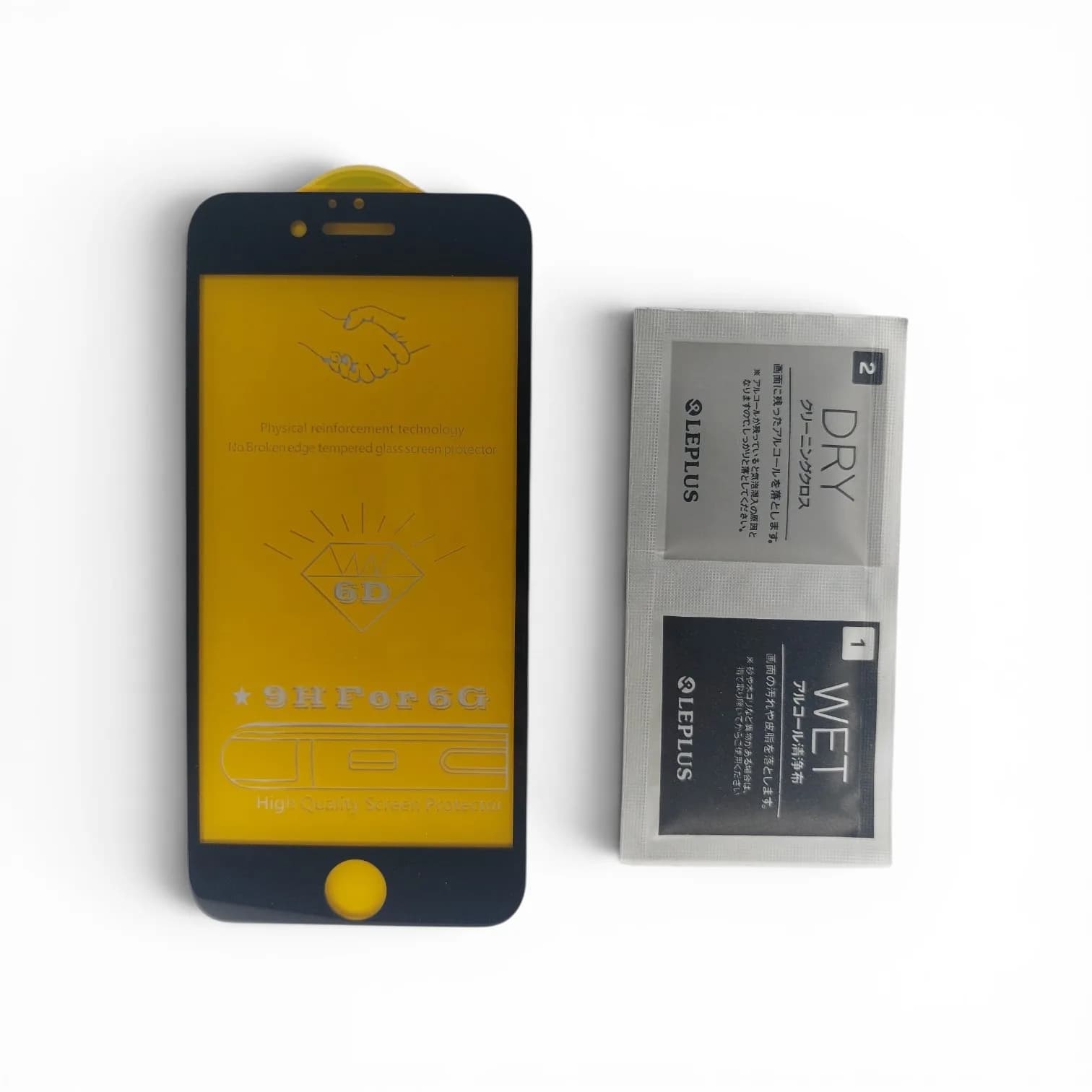 گلس محافظ صفحه آیفون 6 مدل HD Screen Protector 6D مشکی — تصویر ۲