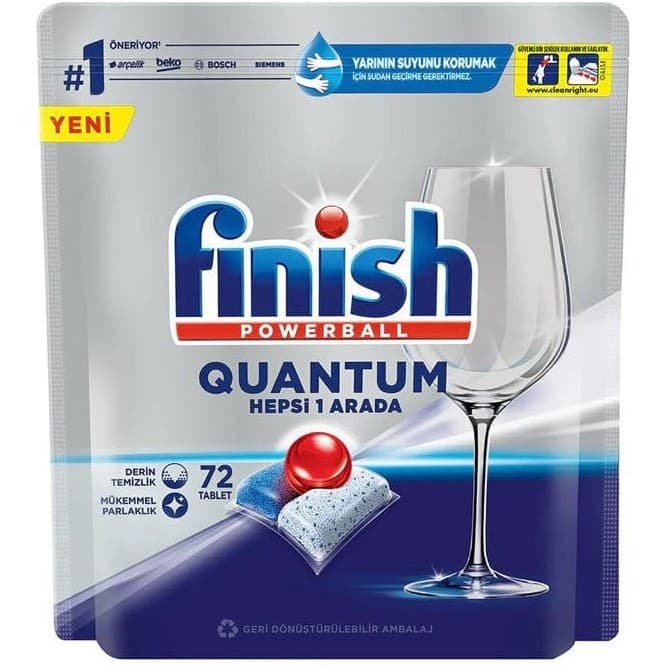 قرص ماشین ظرفشویی فینیش Finish بسته ۷۲ عددی مدل Finish Quantum