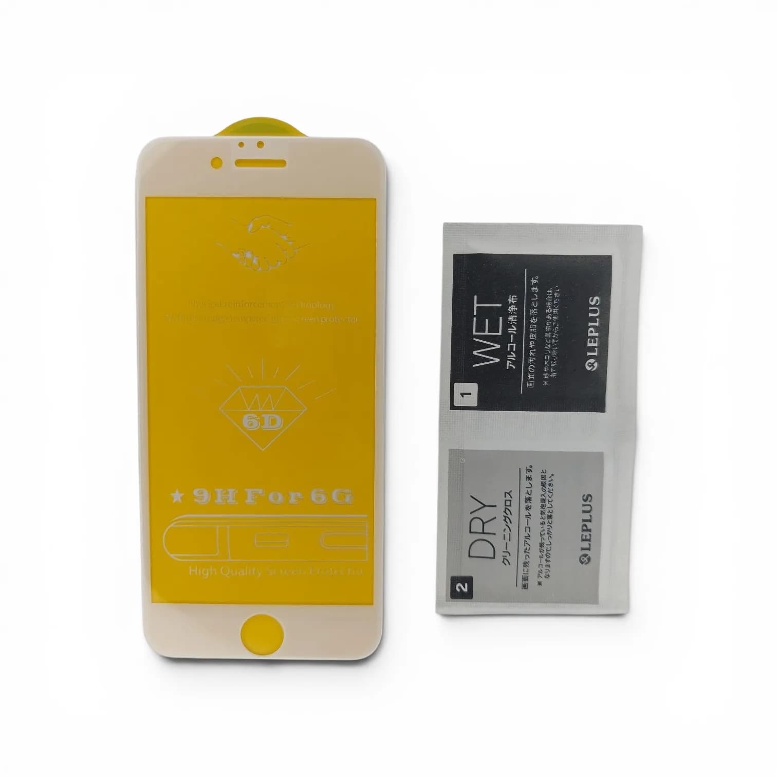 گلس محافظ صفحه آیفون 6 مدل HD Screen Protector 6D سفید