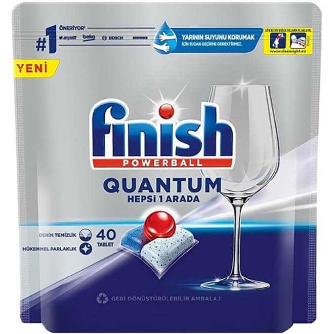 قرص ماشین ظرفشویی فینیش Finish بسته ۴۰ عددی مدل Finish Quantum