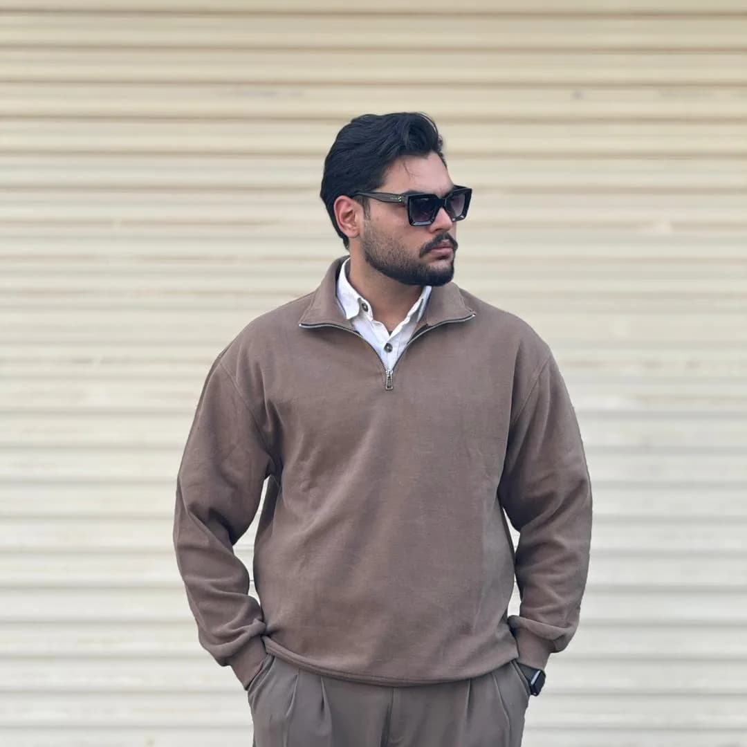 دورس مردانه اسپرت نیم زیپ کلاسیک — تصویر ۵
