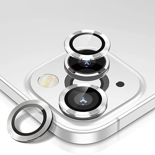 محافظ لنز رینگی نقره‌ای دوربین iPhone 14 / 14 Plus — تصویر ۲