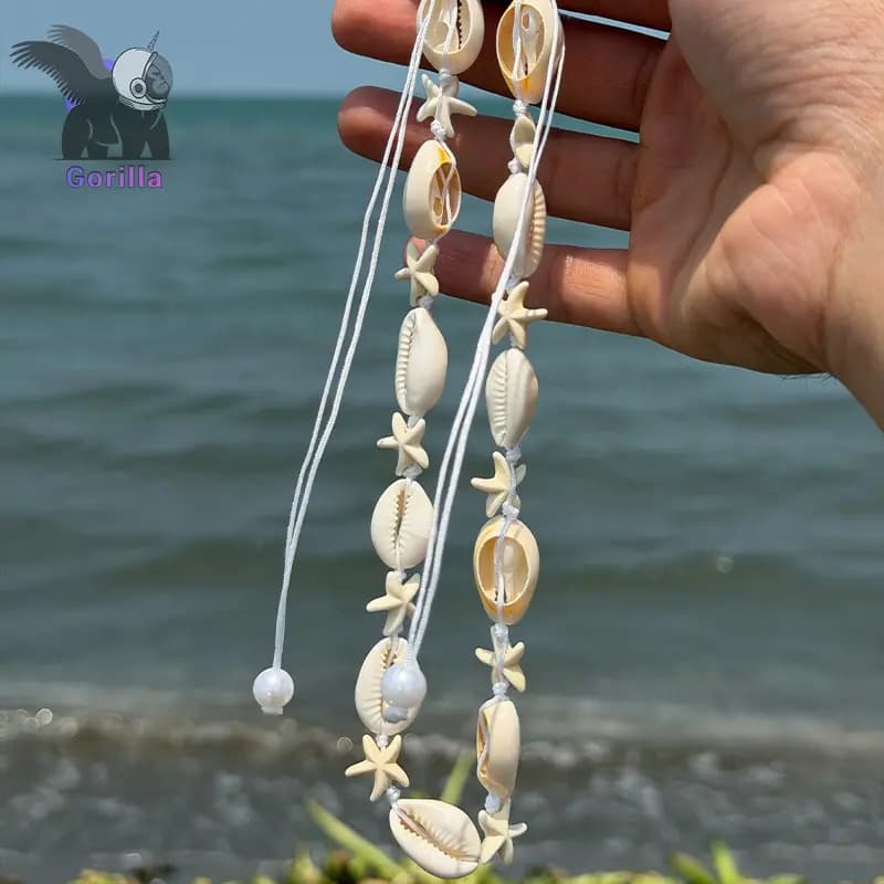 گردنبند ترکیبی صدف و ستاره