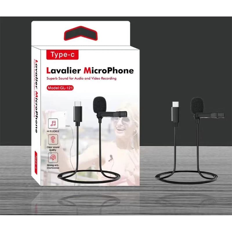 میکروفن یقه‌ای لاوالیر مدل GL‑121(Type‑C) — تصویر ۵