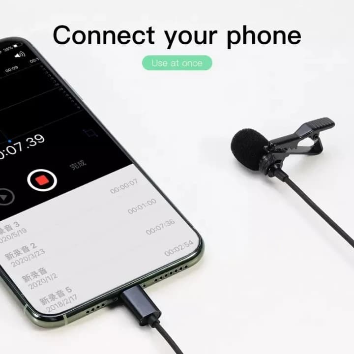 میکروفن یقهای لاوالیر مدل GL‑120(لایتنینگ) — تصویر ۳
