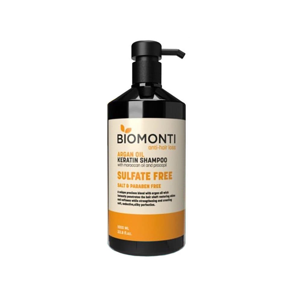 شامپو بدون سولفات و ضد ریزش مو بیومونتی Biomonti با حجم ۱۰۰۰ میل — تصویر ۲