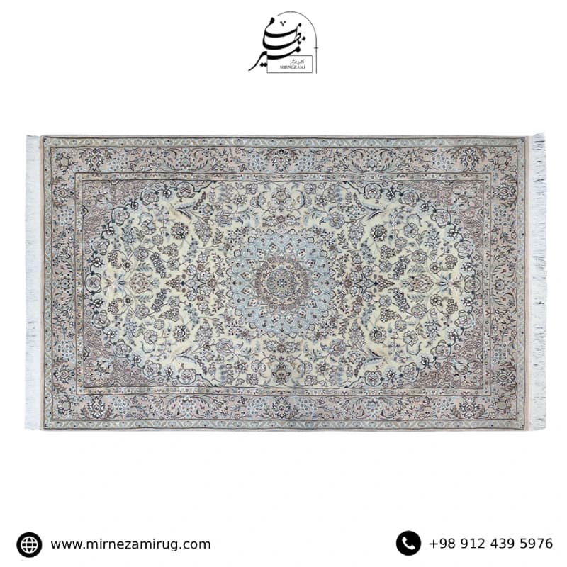 فرش دستباف سه متری نایین نه لا کرم — تصویر ۵