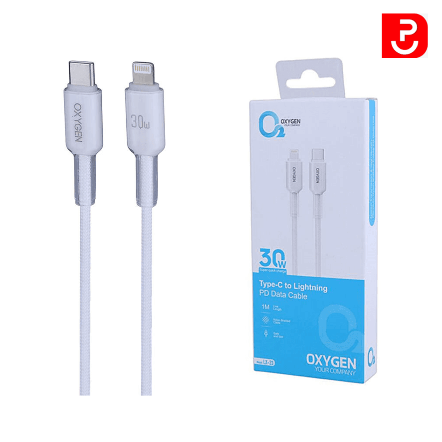 کابل تایپ سی – لایتینینگ فست شارژ اکسیژن 30W مدل LX-23 اورجینال — تصویر ۳