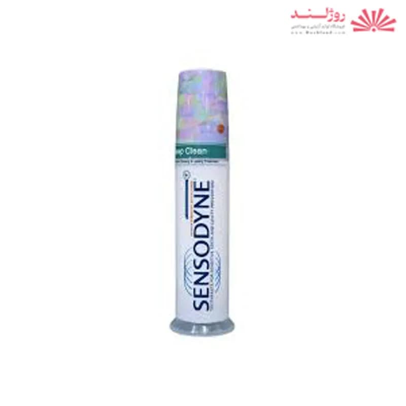 خمیر دندان پمپی سنسوداین مدل Deep Clean مناسب برای دندان‌های حساس و پیشگیری از پوسیدگی حجم 100 میل