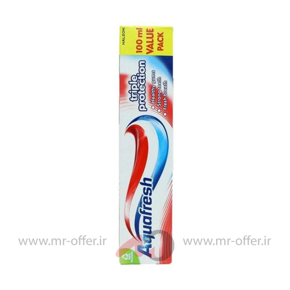 خمیر دندان آکوافرش Triple Protection حفاظت سه‌گانه حجم 100 میل — تصویر ۲