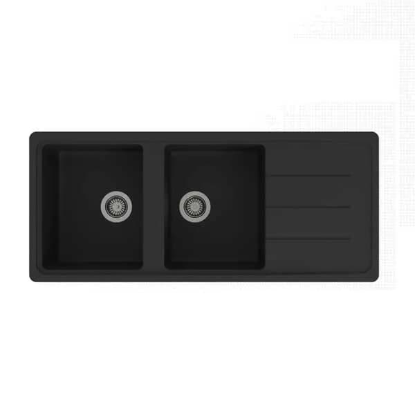 سینک گرانیتی توکار دیموند مدل GS21115 راست لگن مشکی