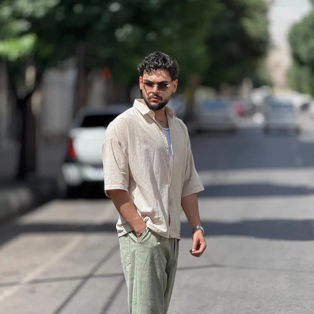 پیراهن آستین کوتاه اسلپ قواره بزرگ SH-05 — تصویر ۳