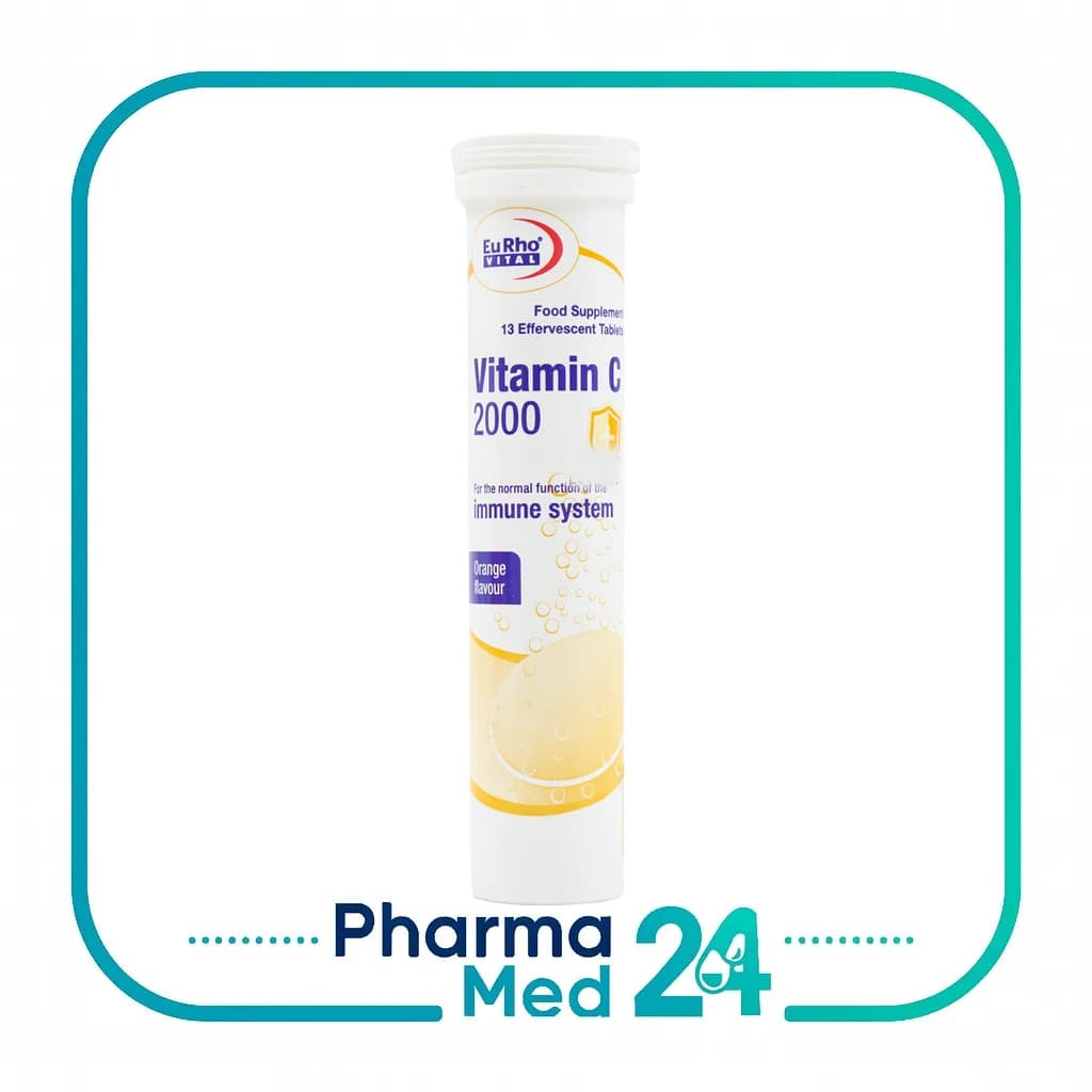 قرص جوشان ویتامین C 2000 میلی گرم 13 عدد (یوروویتال)