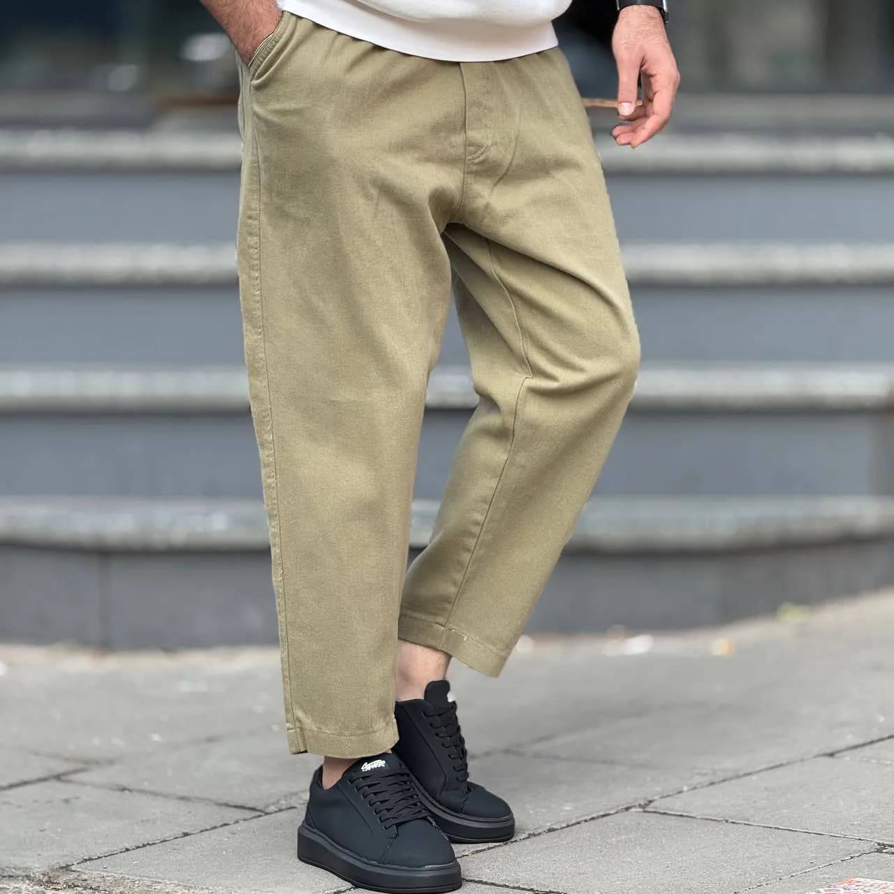 شلوار مام پارچه ای کتان PT-07 — تصویر ۵