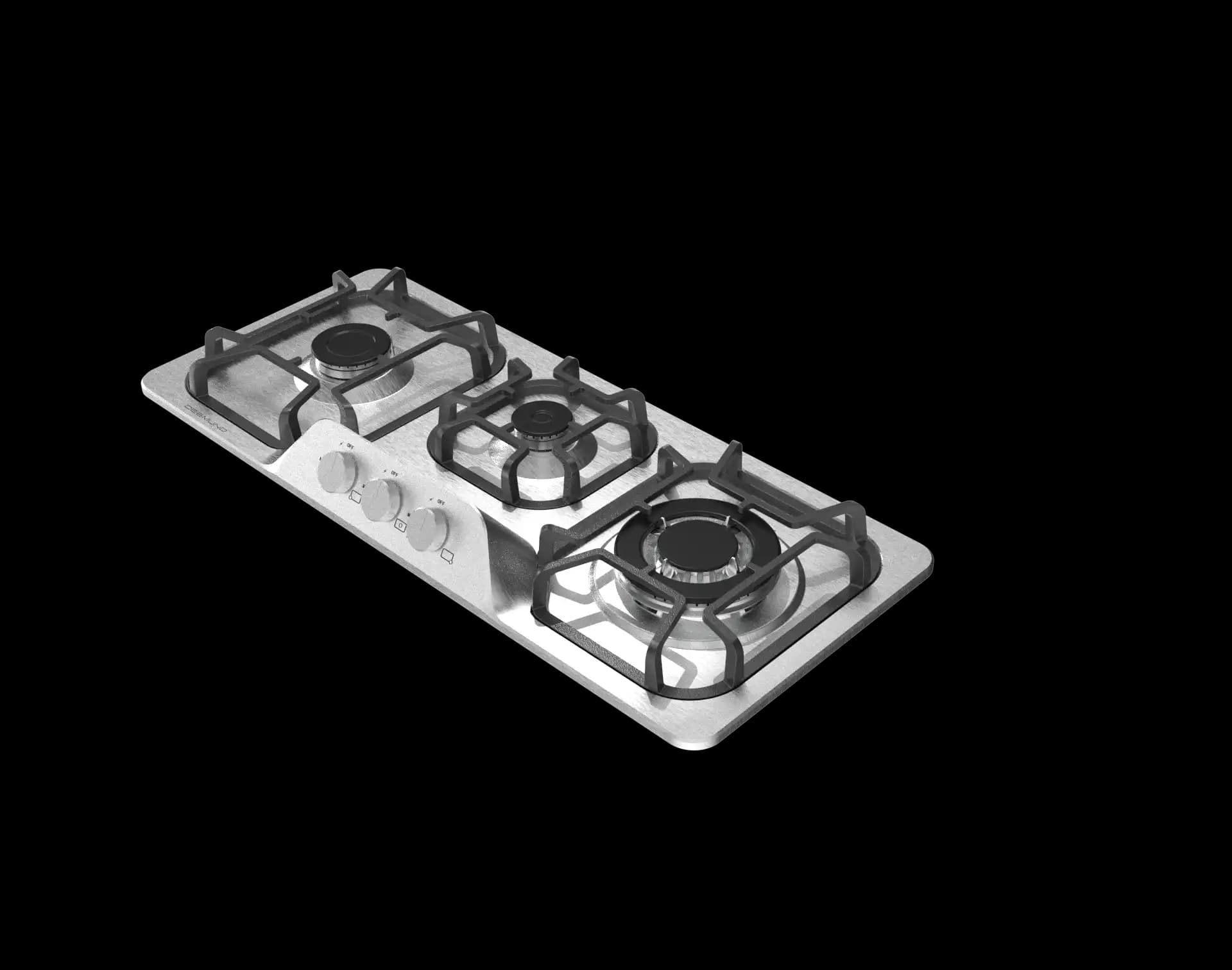 اجاق گاز استیل S371 — سه شعله خطی