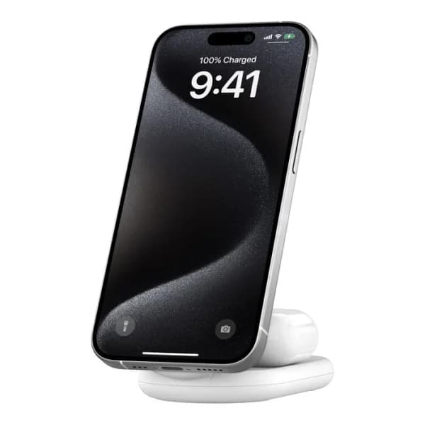 شارژر رومیزی تاشو بلکین مدل Boost charge magnetic foldable