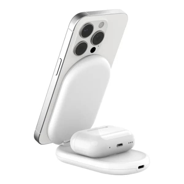 شارژر رومیزی تاشو بلکین مدل Boost charge magnetic foldable — تصویر ۲
