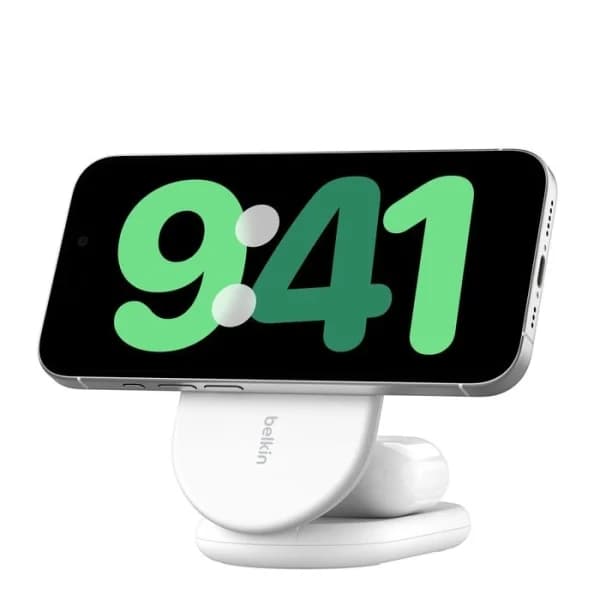 شارژر رومیزی تاشو بلکین مدل Boost charge magnetic foldable — تصویر ۴