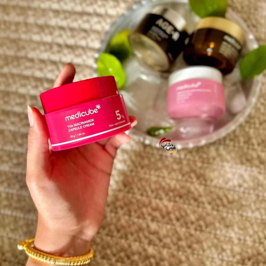 کرم کپسولی ترانگزامیک اسید و نیاسینامید مدی کیوب Medicube TXA Niacinamide Capsule Cream