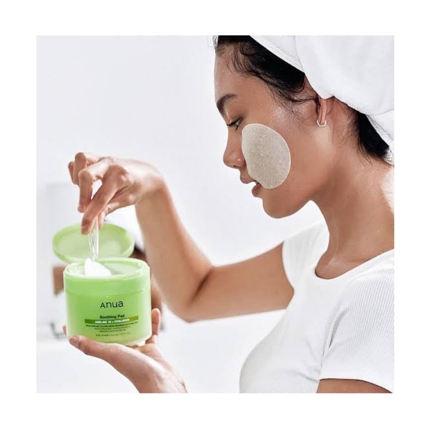 پد تونر آزلائیک اسید 10 درصد و هیالورون ضد جوش و تسکین دهنده آنوا Anua Azelaic 10 Hyaluron Redness Soothing Pad — تصویر ۴