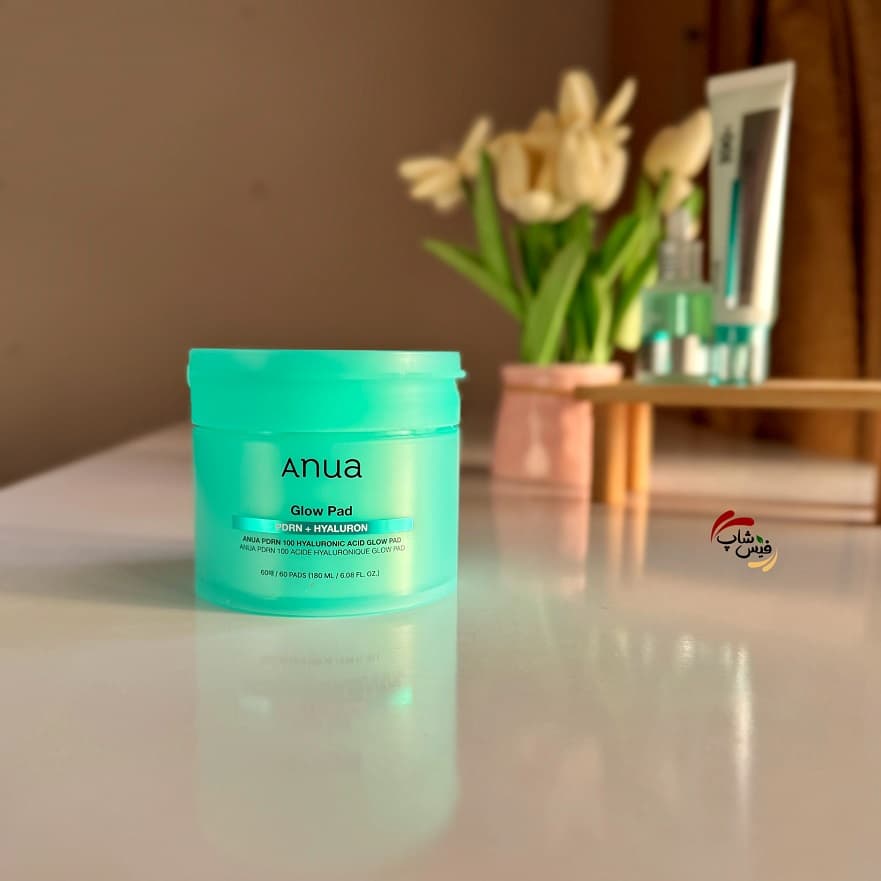 پد تونر PDRN و هیالورون آبرسان و درخشان کننده آنوا Anua PDRN 100 Hyaluronic Acid Glow Pad
