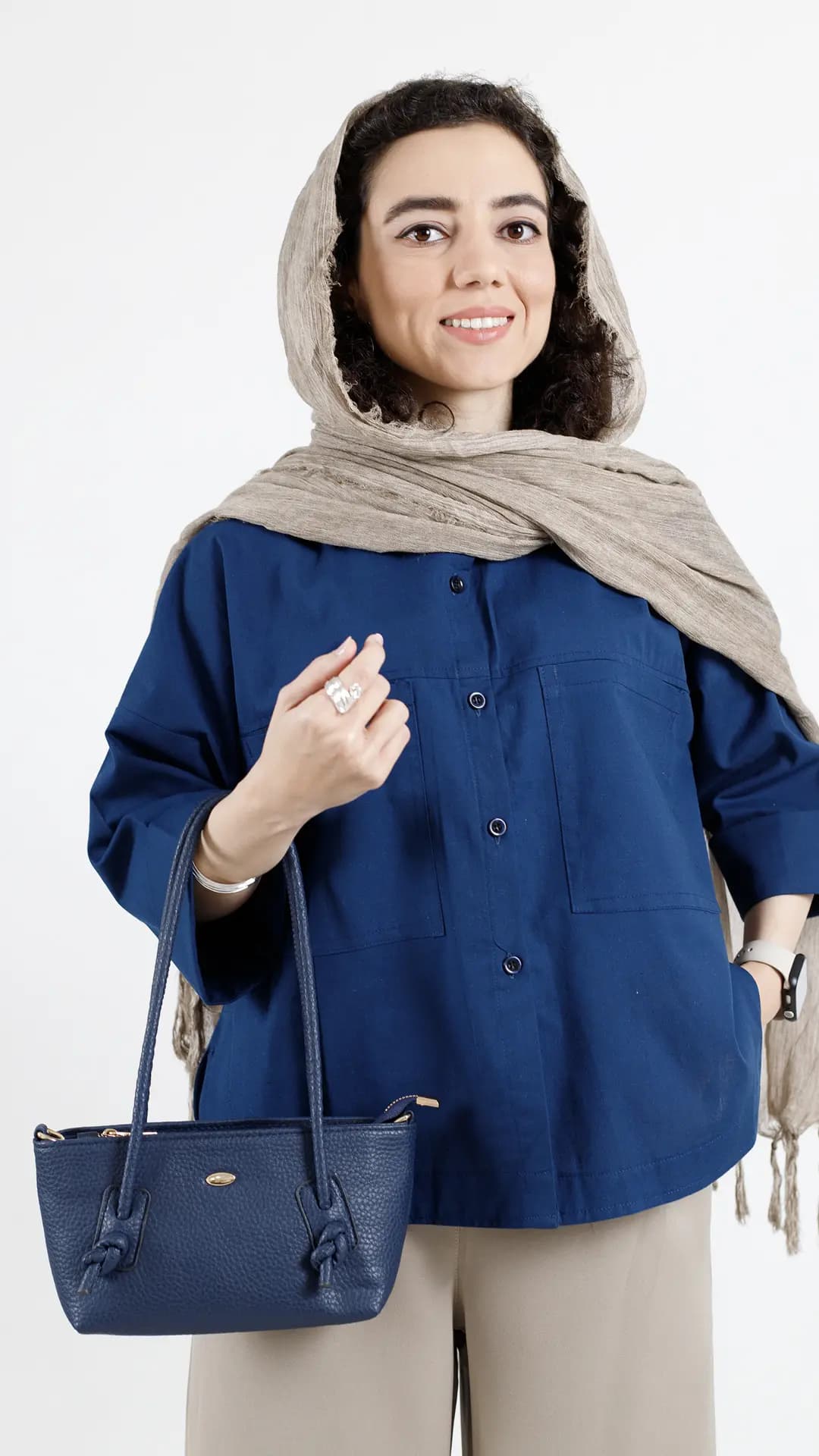 شومیز باکسی لینن — تصویر ۴