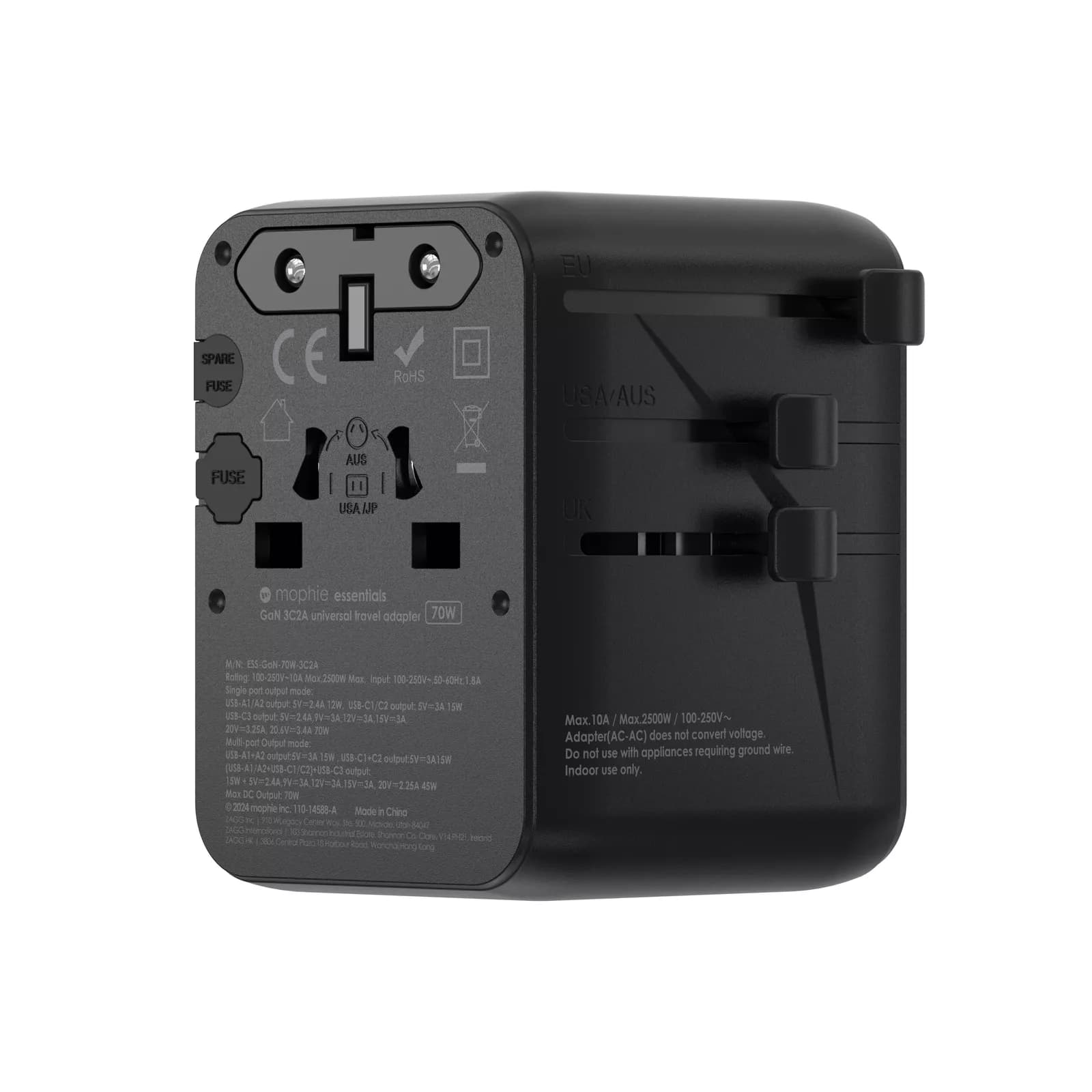 شارژر دیواری 70 وات موفی مدل GaN 5 Port +AC Adaptor — تصویر ۲