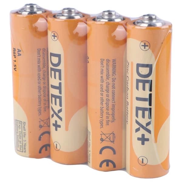 باتری قلمی دیتکس پلاس Zinc Carbon R6P بسته 4 عددی | Detex Plus AA R6P