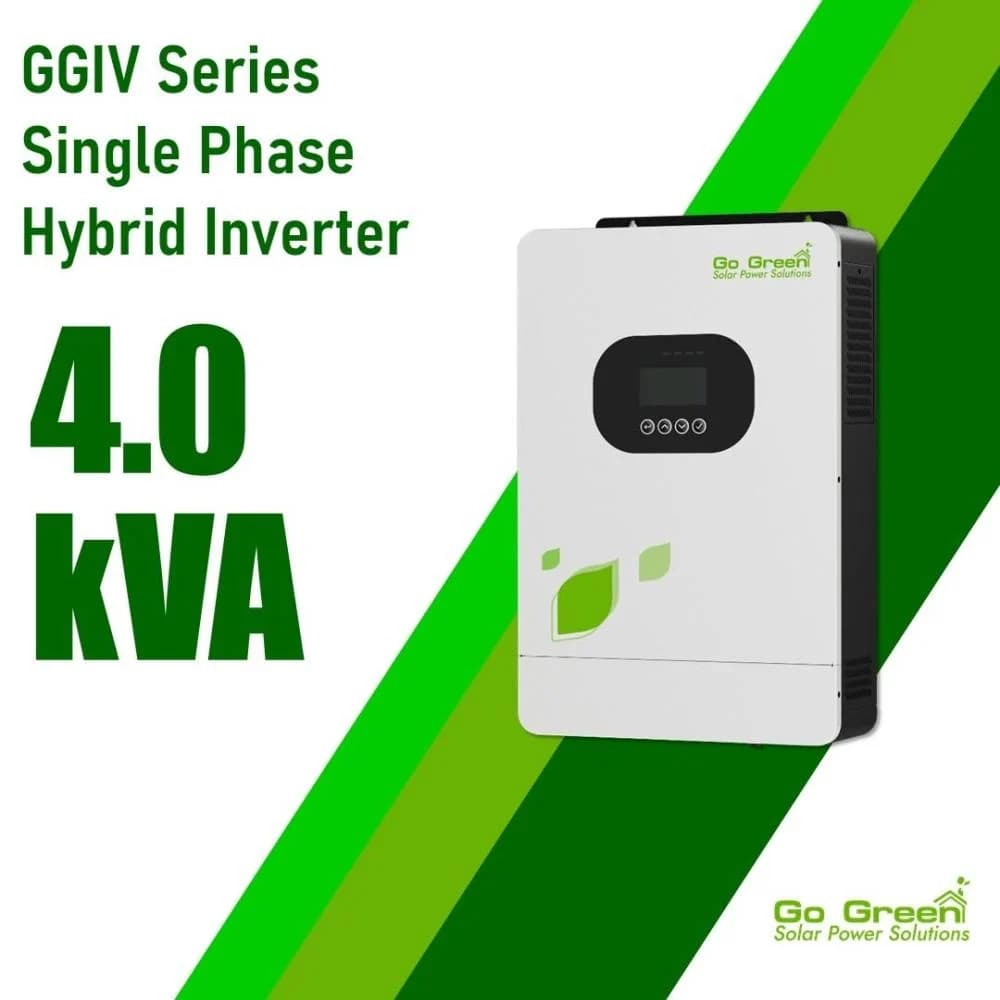سانورتر 4 کیلووات 24 ولت هیبریدی 100 آمپر MPPT برند Go Green مدل GGIV 4000