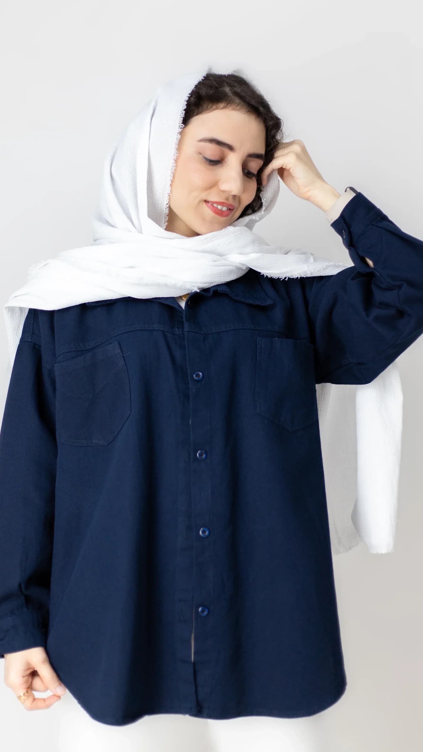 شومیز کتان رنگی بهاره — تصویر ۷