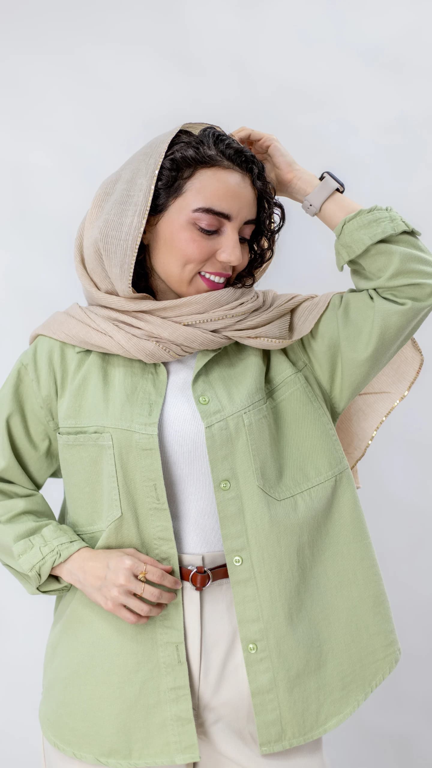 شومیز کتان رنگی بهاره — تصویر ۳