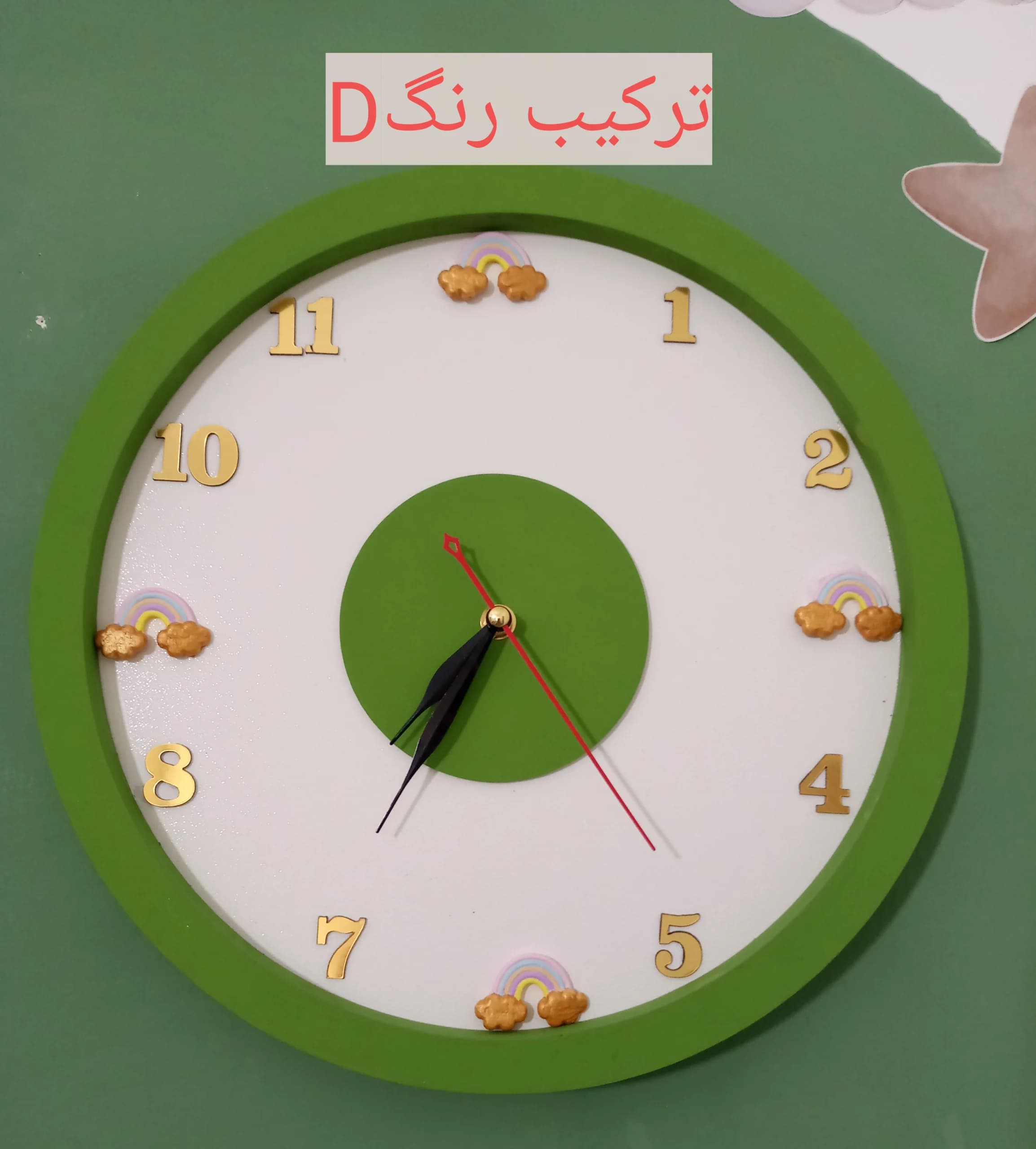 ساعت اتاق کودک | ساعت دیواری فانتزی کودک با مجسمه‌های دکوراتیو — تصویر ۴