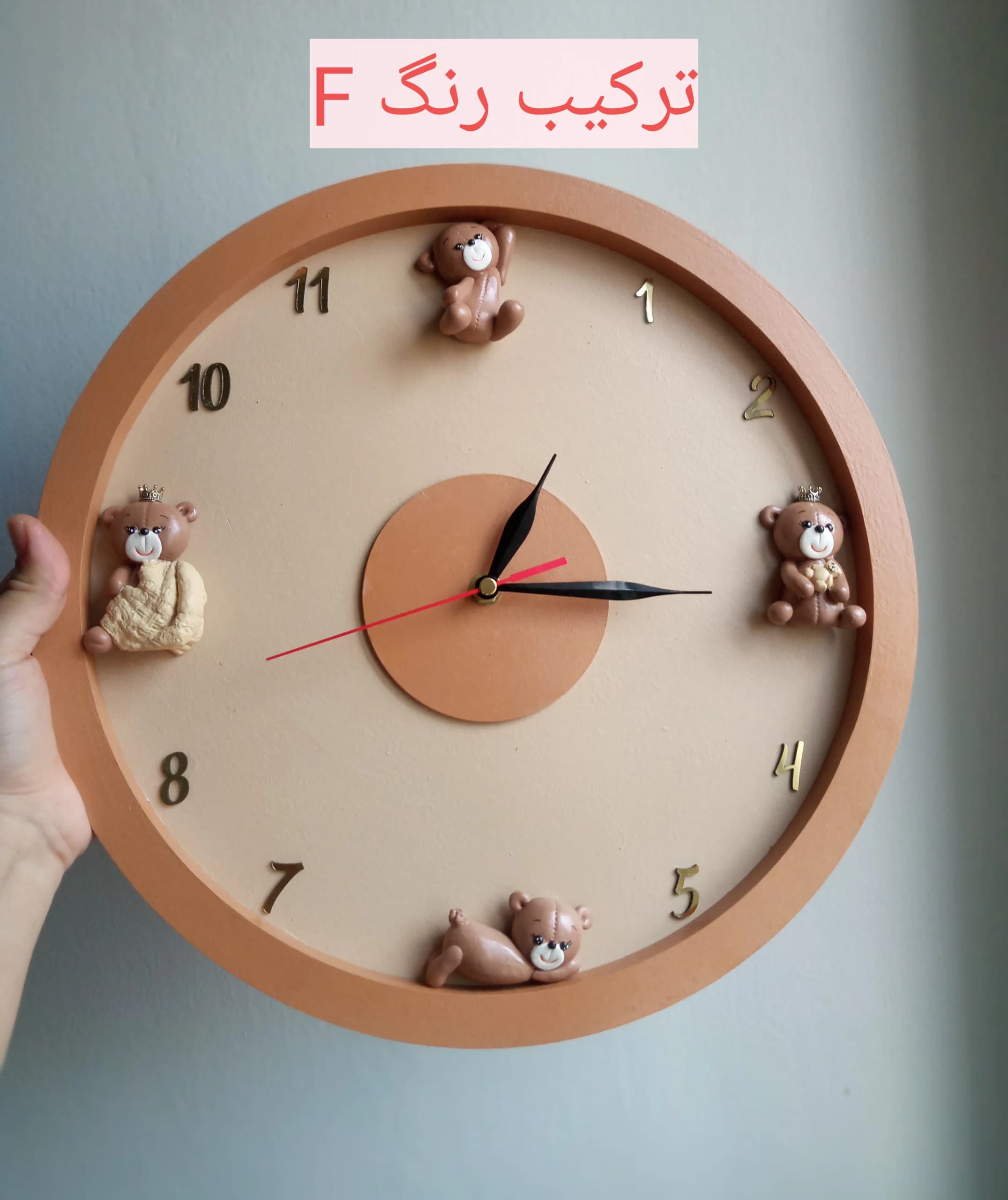 ساعت اتاق کودک | ساعت دیواری فانتزی کودک با مجسمه‌های دکوراتیو — تصویر ۶