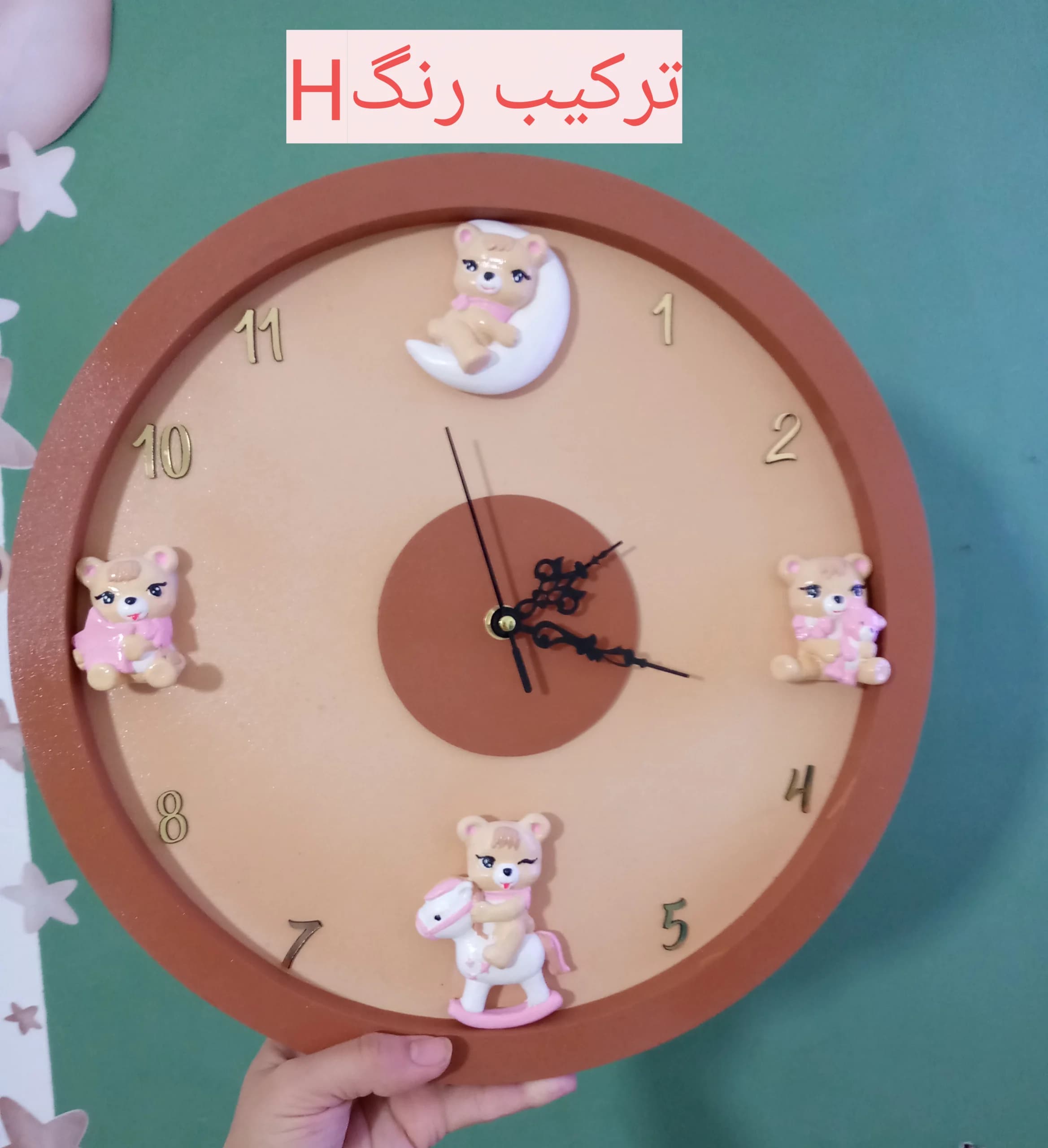 ساعت اتاق کودک | ساعت دیواری فانتزی کودک با مجسمه‌های دکوراتیو — تصویر ۸