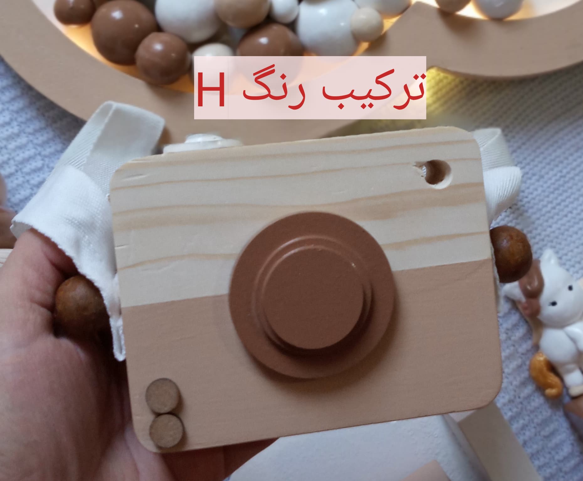 دوربین چوبی دستساز راشلف | اسباببازی و دکوری اتاق کودک | ساخته شده از چوب روس — تصویر ۸