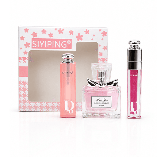 پک کادویی ۳ تیکه طرح دیور SIYIPING (بالم لب+لیپ گلاس+عطر)