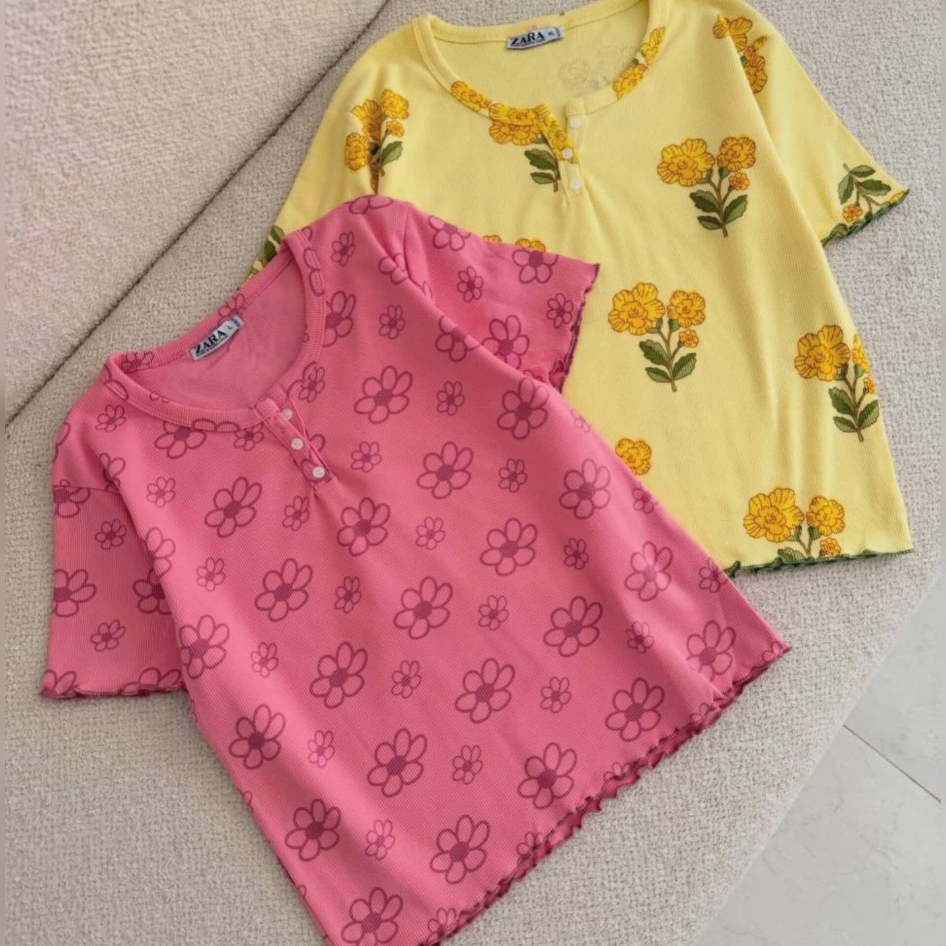 کراپ یقه سه دکمه پایین چین ZARA ( پک 6 عددی ) (کپی) — تصویر ۴