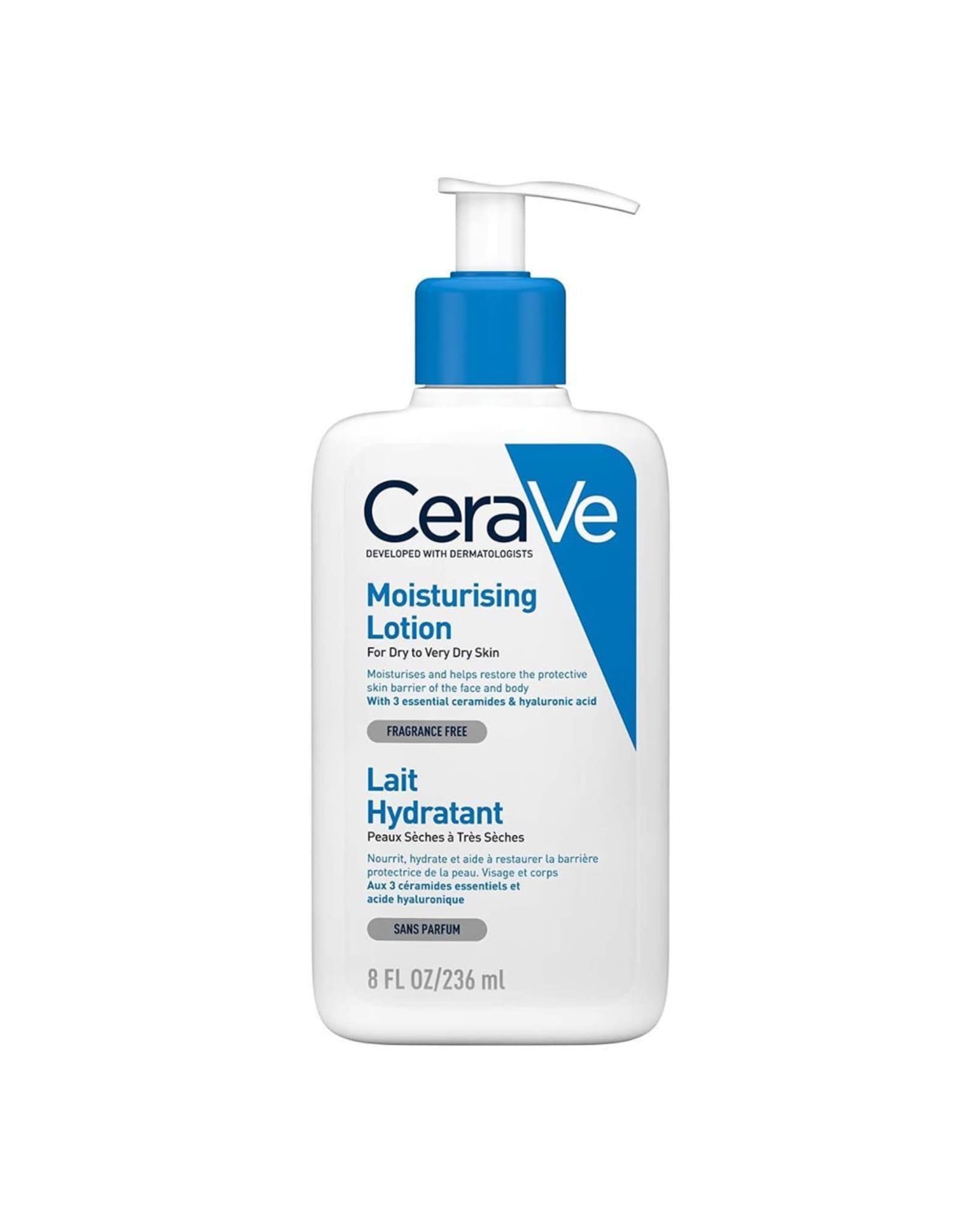 لوسیون آبرسان و مرطوب‌کننده صورت و بدن سراوی پوست خشک 236 میل-CeraVe Moisturising Lotion Lait Hydratant (236 ml)