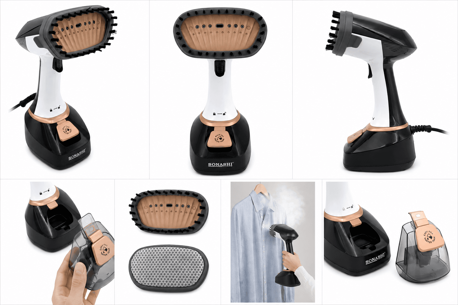 بخارگر دستی لباس سوناشی SGS-319 | اتو بخار 1400 وات — تصویر ۲