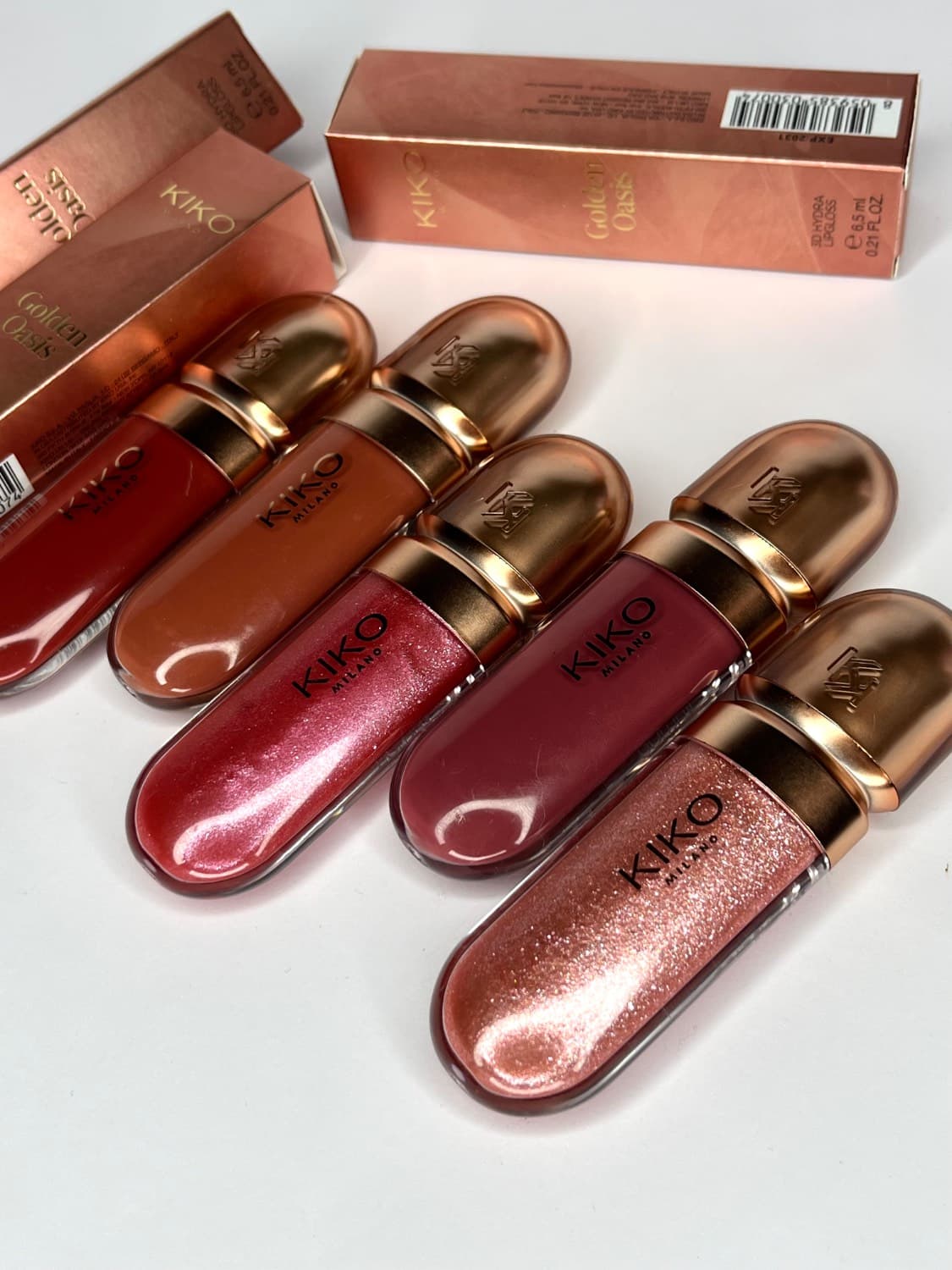 لیپگلاس سر طلایی کیکو میلانو مستر کوالیتی سری جدید-Kiko Milano 3D Hydra Lipgloss Golden Oasis